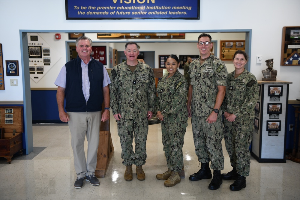 Rear Adm. Zerr speaking to Senior Enlisted Academy Class 286