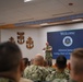 Admiral Kilby speaking to Senior Enlisted Academy Class 286