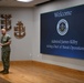 Admiral Kilby speaking to Senior Enlisted Academy Class 286