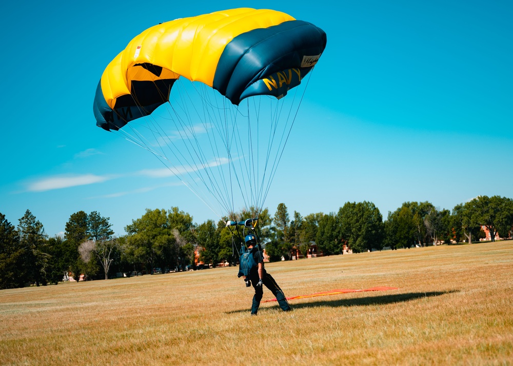 U.S. Navy Leap Frogs Jump Into Ft. D.A. Russell Days