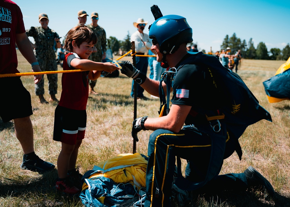 U.S. Navy Leap Frogs Jump Into Ft. D.A. Russell Days