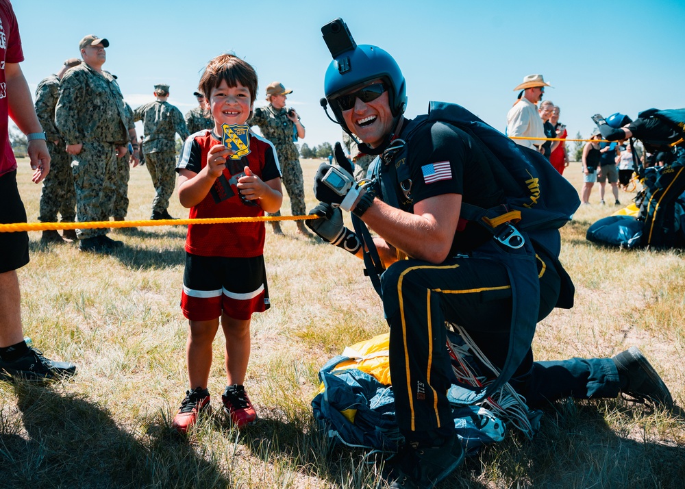U.S. Navy Leap Frogs Jump Into Ft. D.A. Russell Days