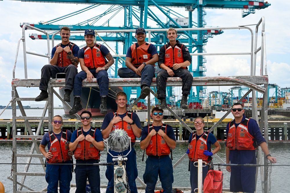 Coast Guard Cutter Forward's crew maintains the cutter's readiness
