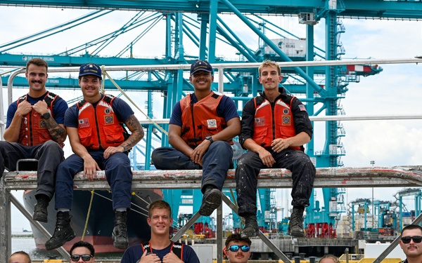 Coast Guard Cutter Forward's crew maintains the cutter's readiness