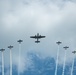 B-25 Mitchell flies over Fort Wayne