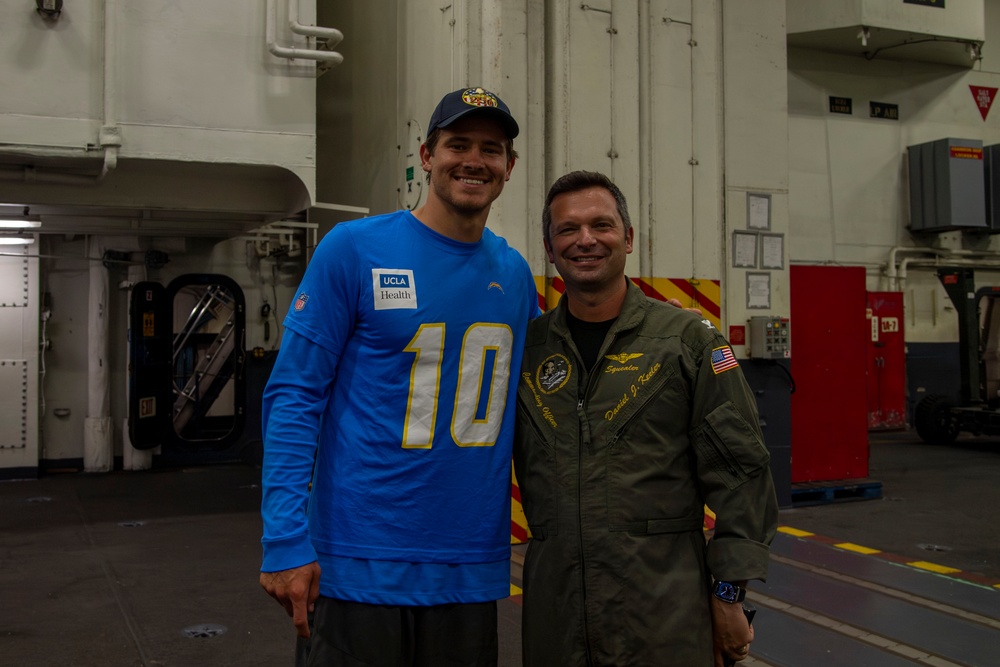 Abraham Lincoln hosts the Los Angeles Chargers