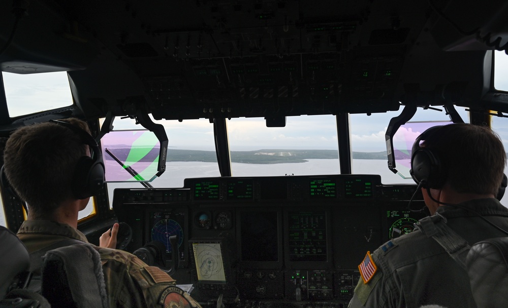 Airmen transport, offload cargo in support of DLE series operations in Tinian