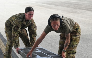Airmen transport, offload cargo in support of DLE series operations in Tinian
