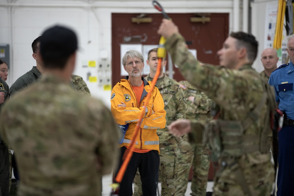 Alaska Army National Guard Black Hawk aviators host mission partners for multi-agency hoist symposium