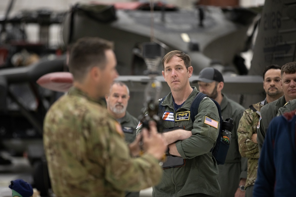 Alaska Army National Guard Black Hawk aviators host mission partners for multi-agency hoist symposium
