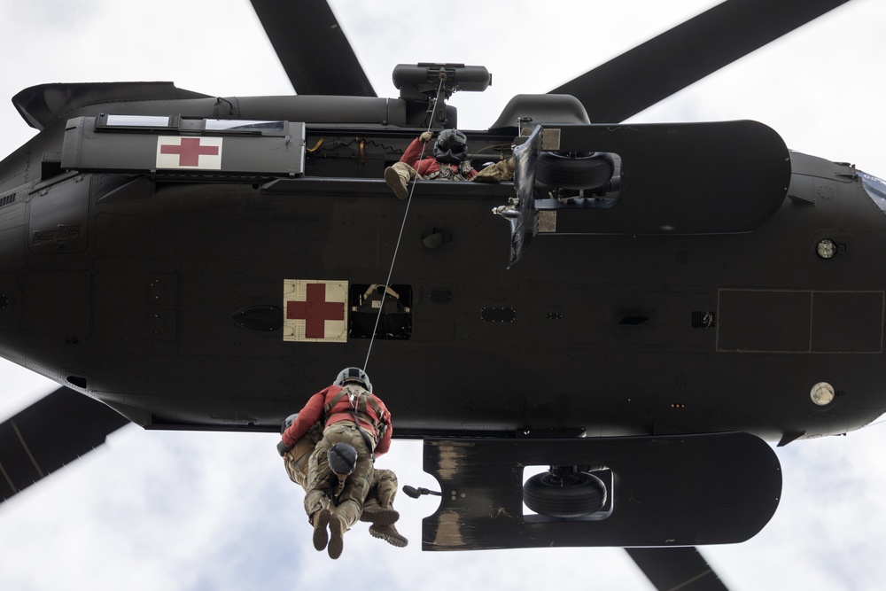 Alaska Army National Guard Black Hawk aviators host mission partners for multi-agency hoist symposium