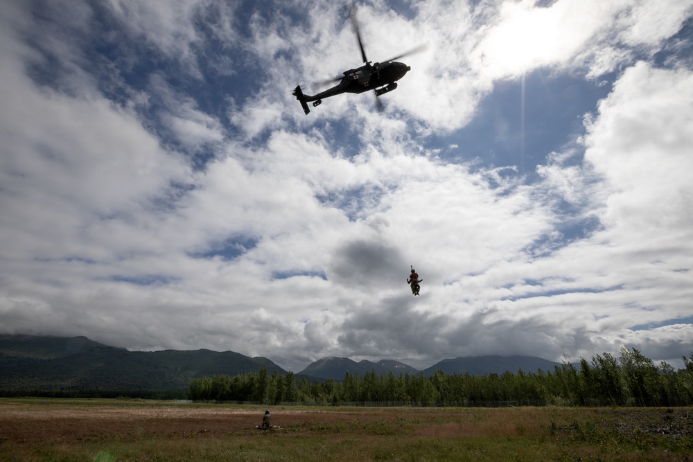 Alaska Army National Guard Black Hawk aviators host mission partners for multi-agency hoist symposium