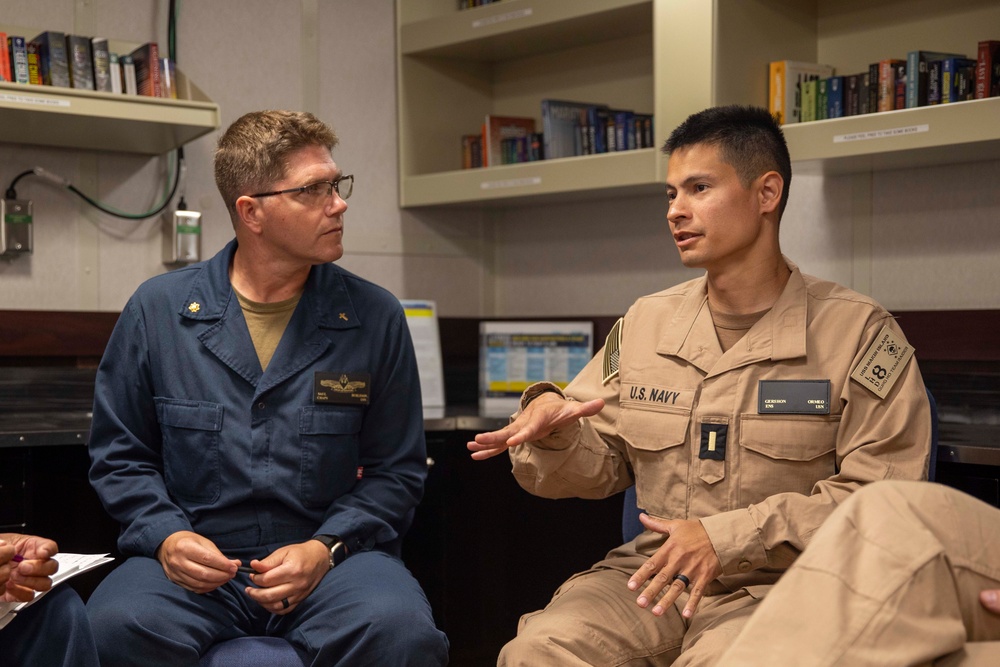Chaplain Candidate Program Officers Embark Makin Island