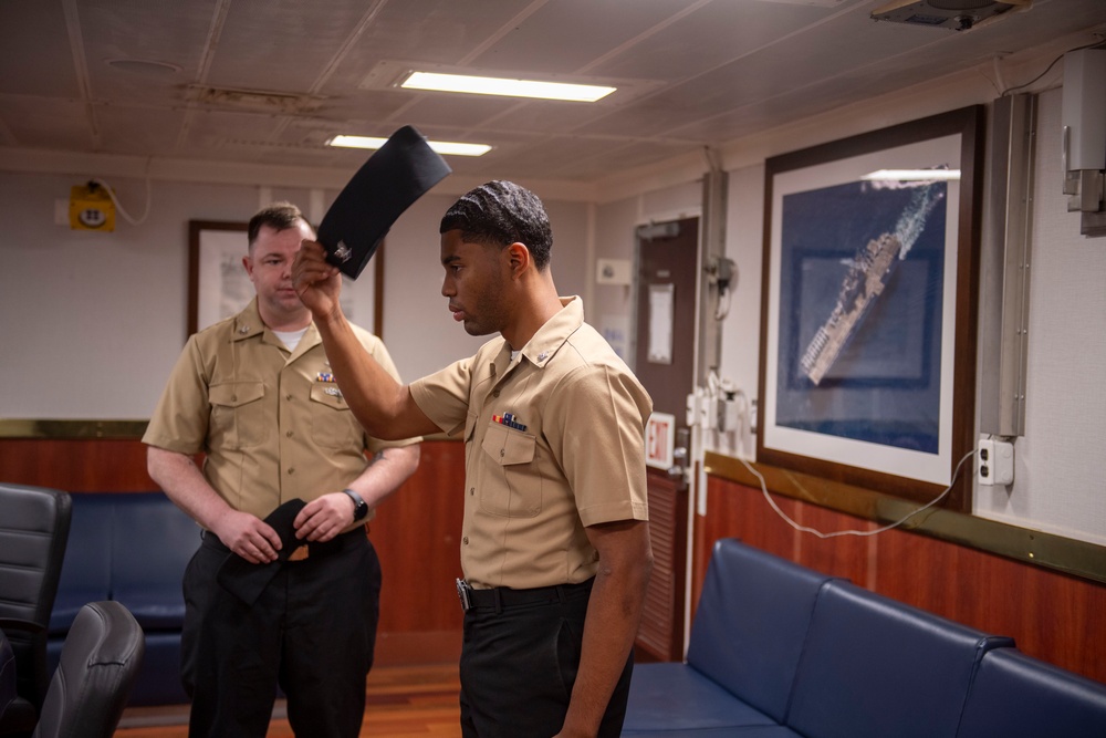 Makin Island Blue Jacket of the Quarter Board