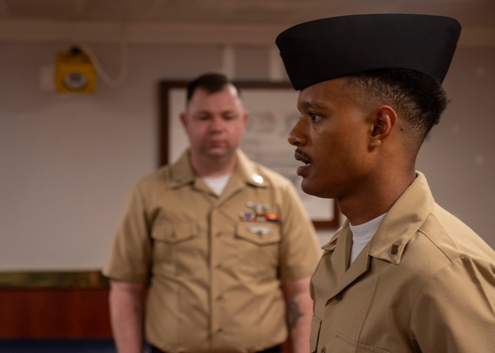 Makin Island Blue Jacket of the Quarter Board