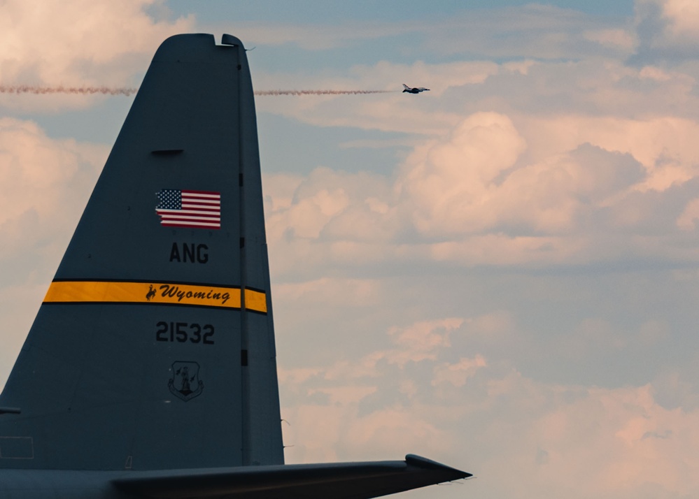 Wings Over Wyoming: Thunderbirds Make Their Entrance