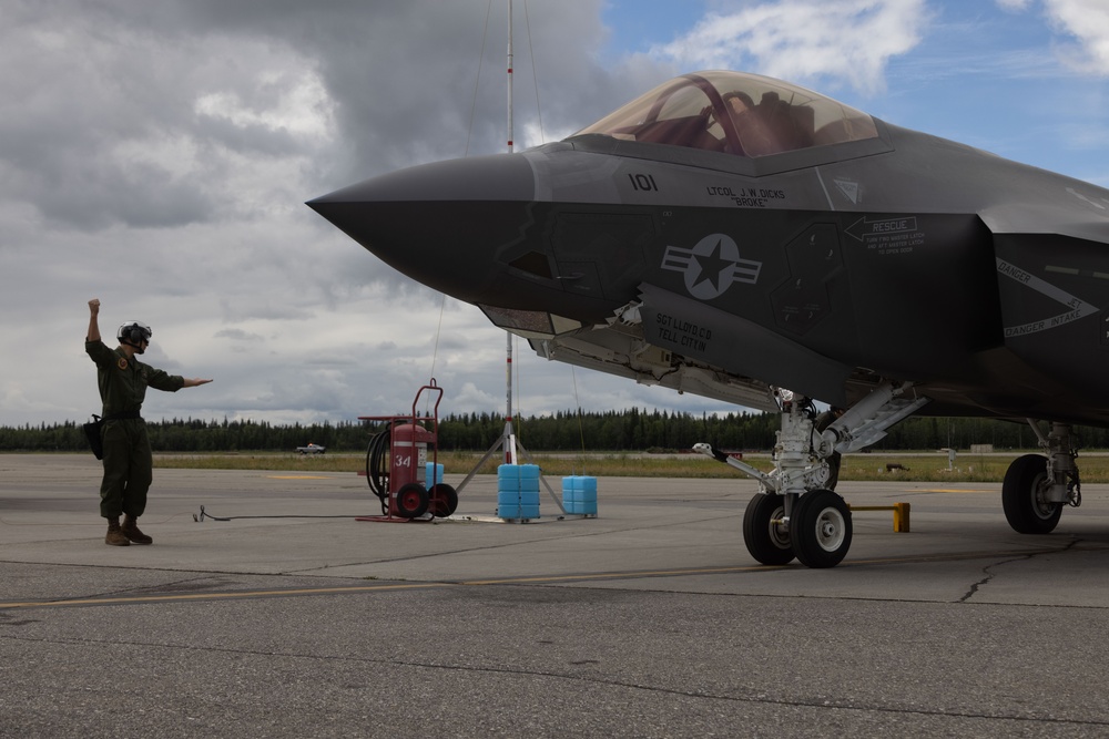 VMFA-311 conducts flight operations during Red Flag Alaska