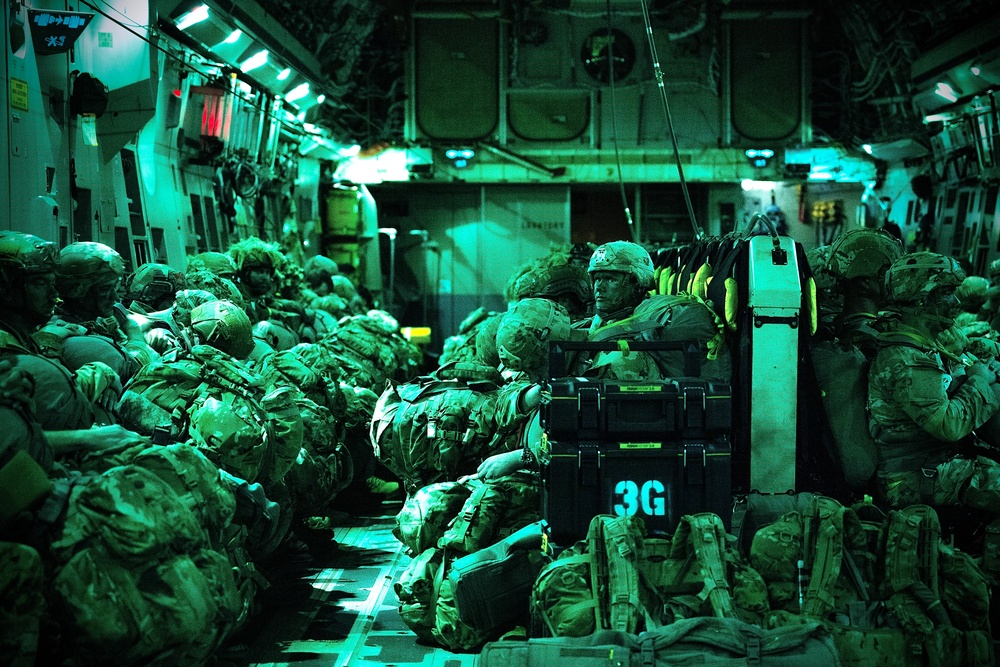 USAF C-17 executes multinational paratrooper airdrop mission, Talisman Sabre 25