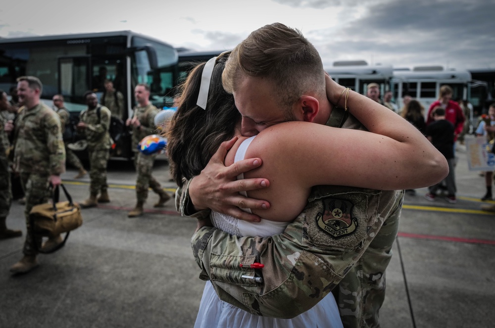 480th Fighter Squadron, support teams return to Spangdahlem Air Base after CENTCOM deployment