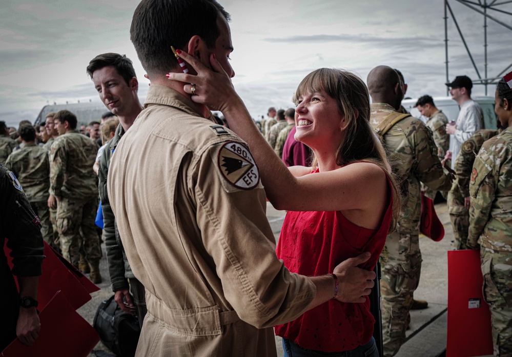 480th Fighter Squadron, support teams return to Spangdahlem Air Base after CENTCOM deployment