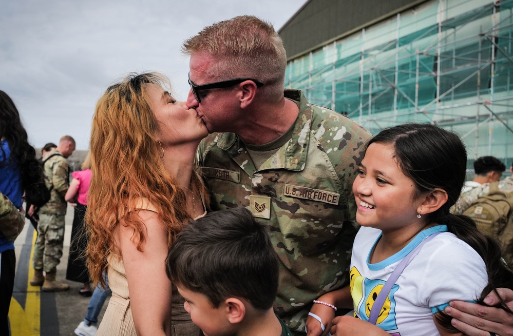 480th Fighter Squadron, support teams return to Spangdahlem Air Base after CENTCOM deployment