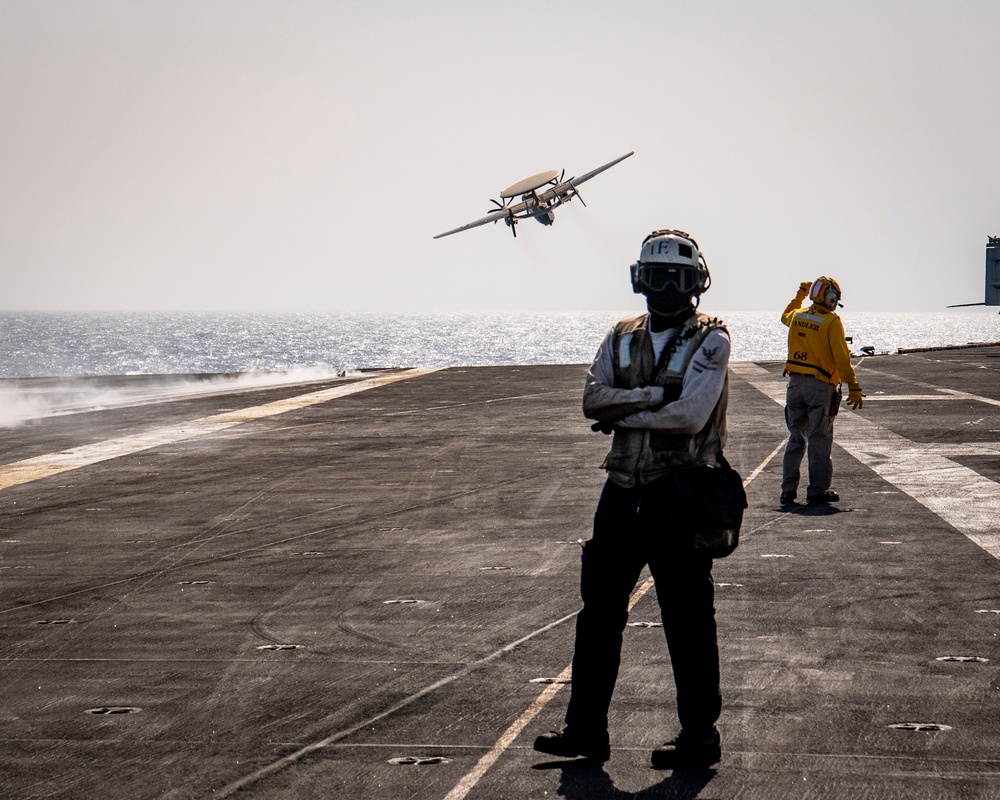 Nimitz Sailors Conduct Flight Operations