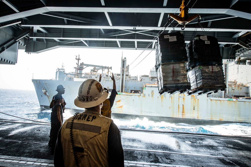 Nimitz Conducts a Replenishment-at-Sea