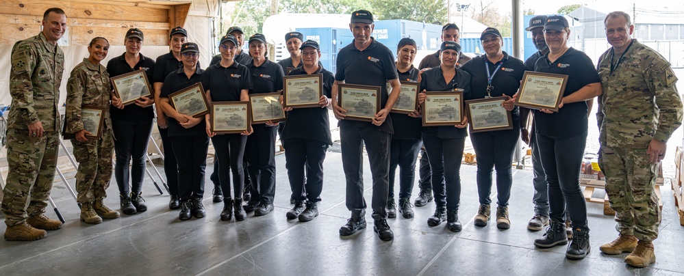 Dining facility employees at MKAB receive Certificates of Appreciation
