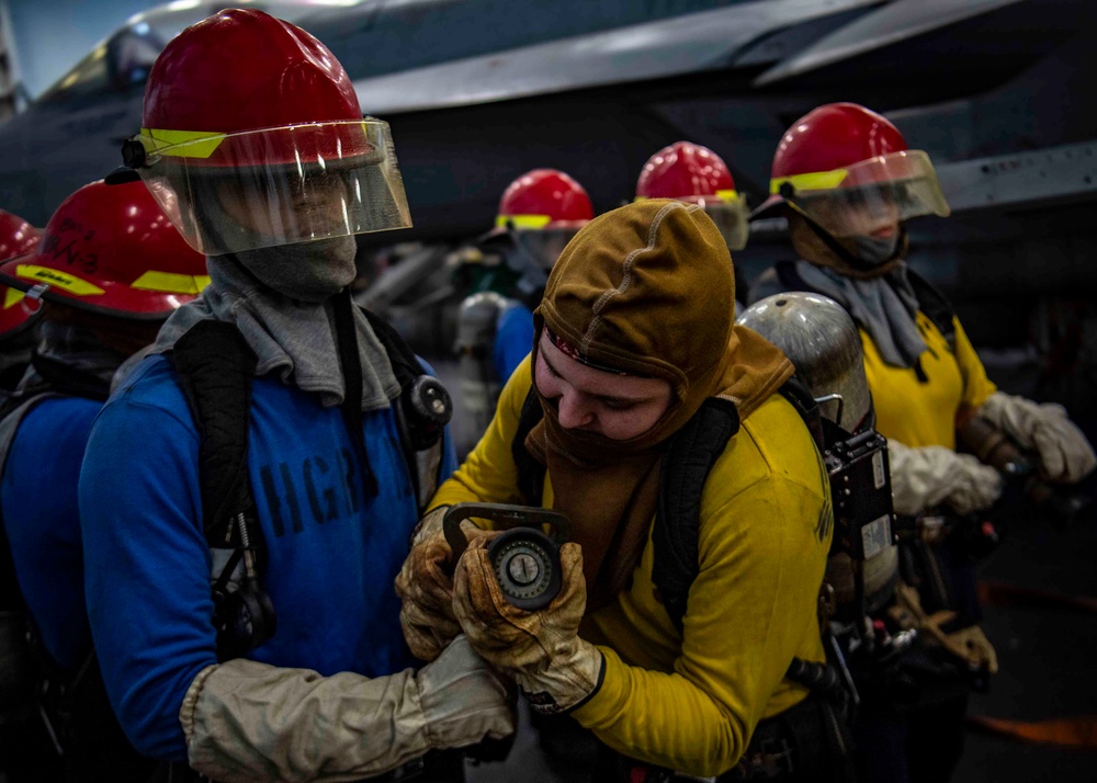 Nimitz Conducts a General Quarters Drill