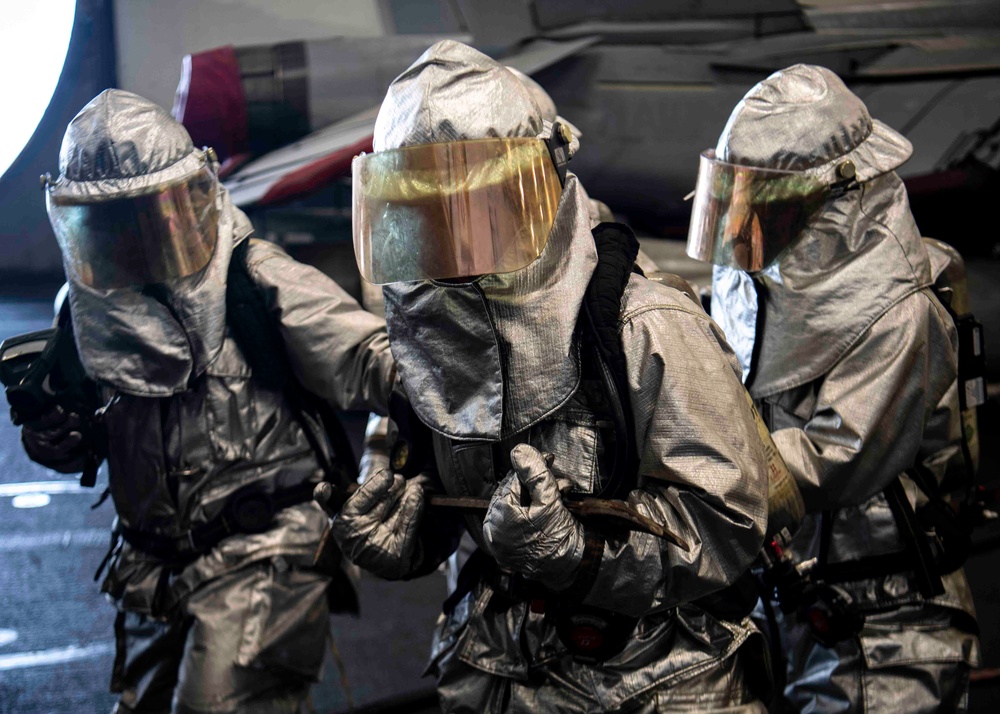 Nimitz Conducts a General Quarters Drill