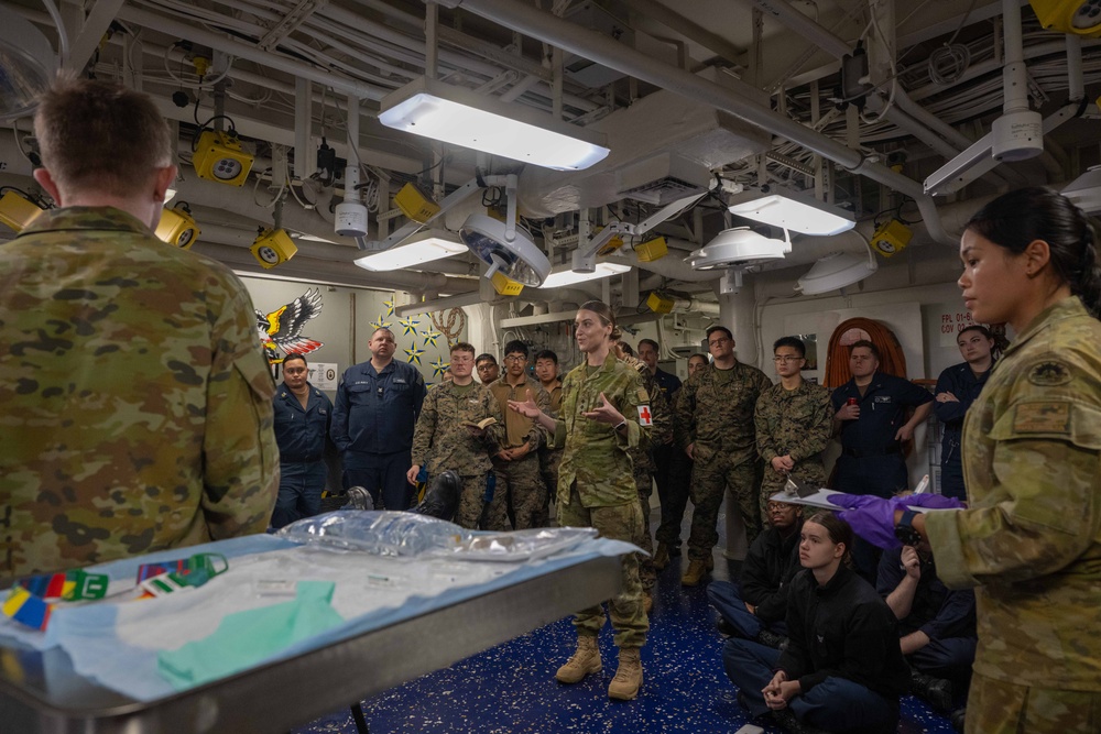 Australian Army Conducts Medical Training aboard USS America (LHA 6) During Talisman Sabre 25