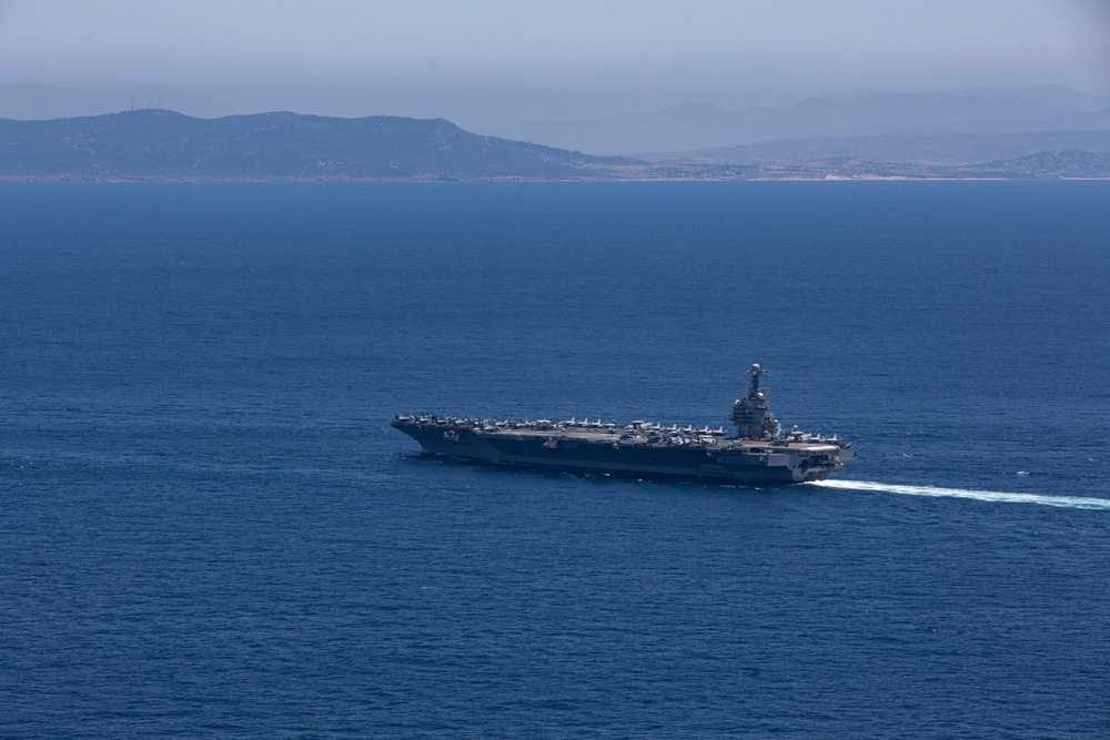 USS Gerald R. Ford (CVN 78) Transits the Strait of Gibraltar