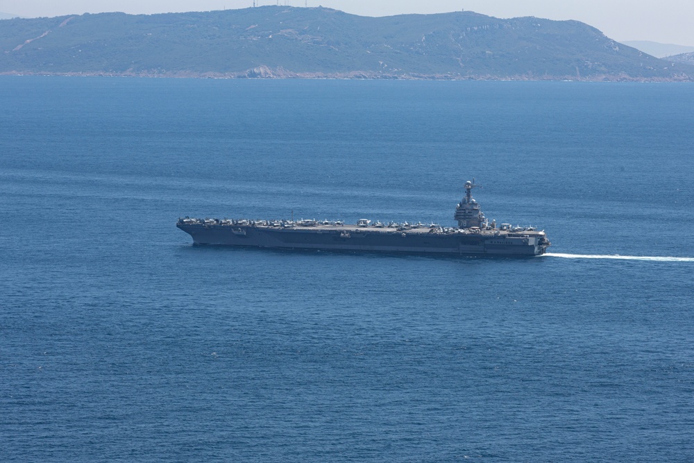 USS Gerald R. Ford (CVN 78) Transits the Strait of Gibraltar