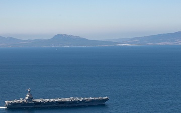 USS Gerald R. Ford (CVN 78) Transits the Strait of Gibraltar