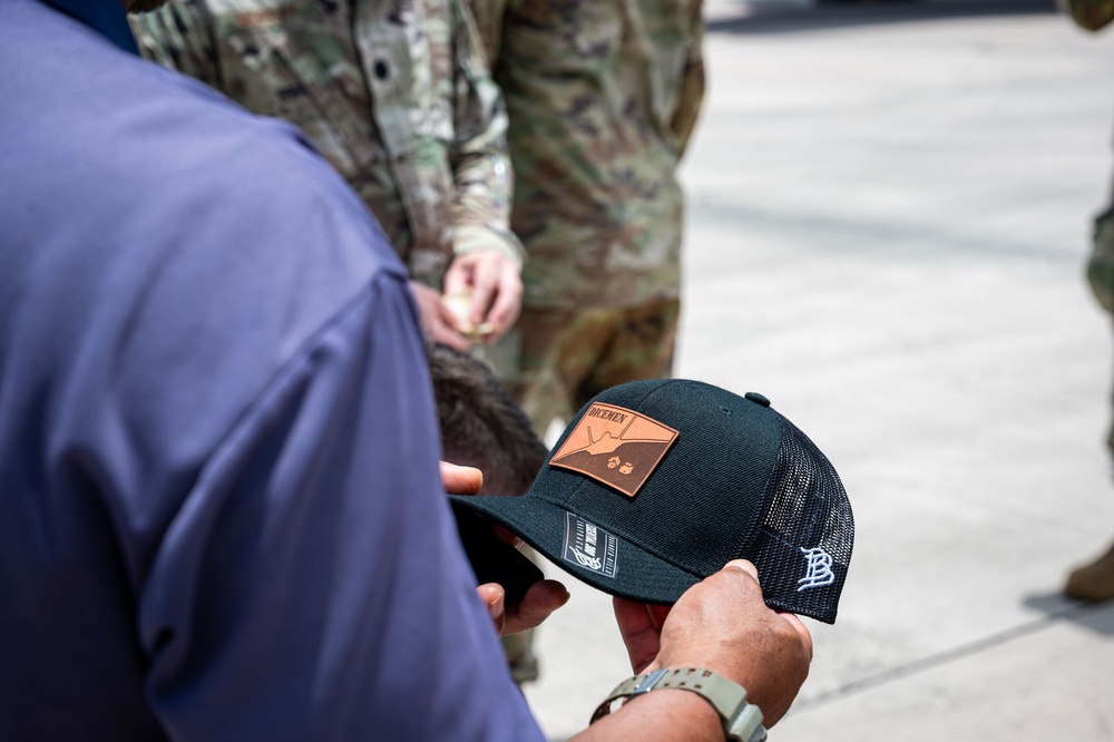 3rd Air Expeditionary Wing team welcomes community members  to a “Pet the Jet” day in Saipan
