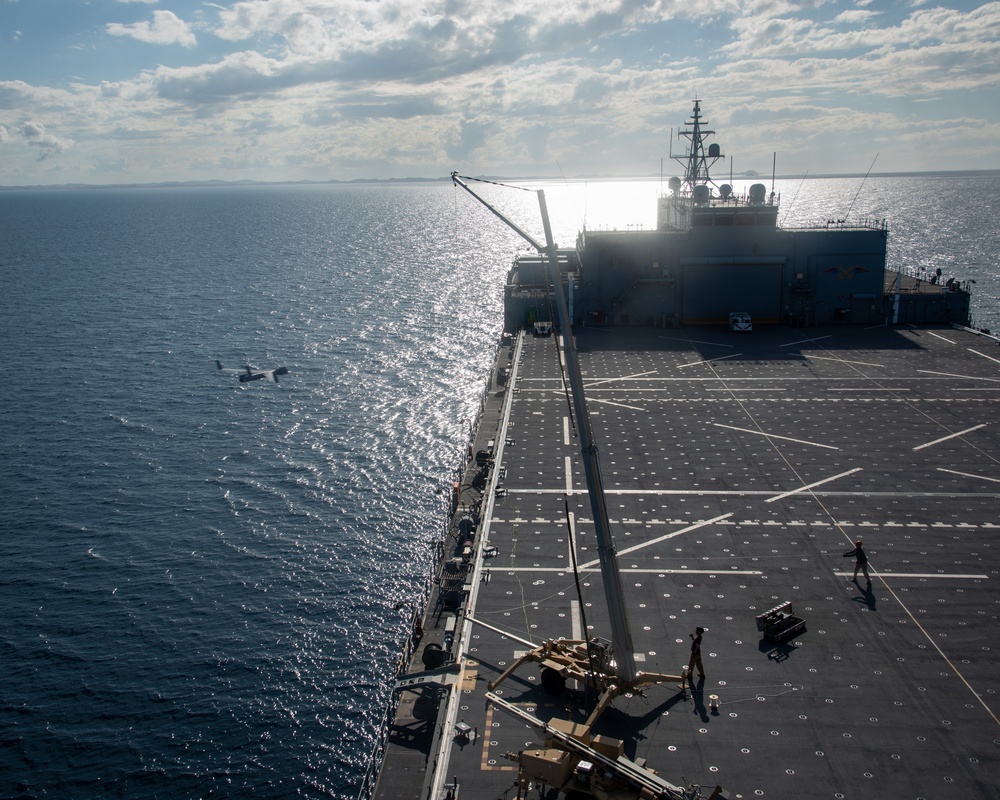 USS John L. Canley utilizes Scan Eagle during Talisman Sabre 25