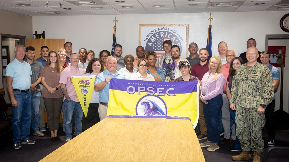 NNSY Celebrates Second Quarter 2025 Excellence in Best OPSEC Practices Award Winners