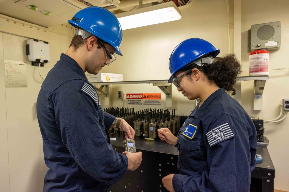 Sailors Operate a Radio