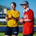 Sailors play baseball with local children during Navy Week Milwaukee 2025