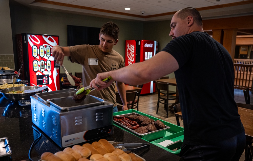 Sailors serve food at Ronald McDonald House Charities of Eastern Wisconsin during Navy Week Milwaukee 2025