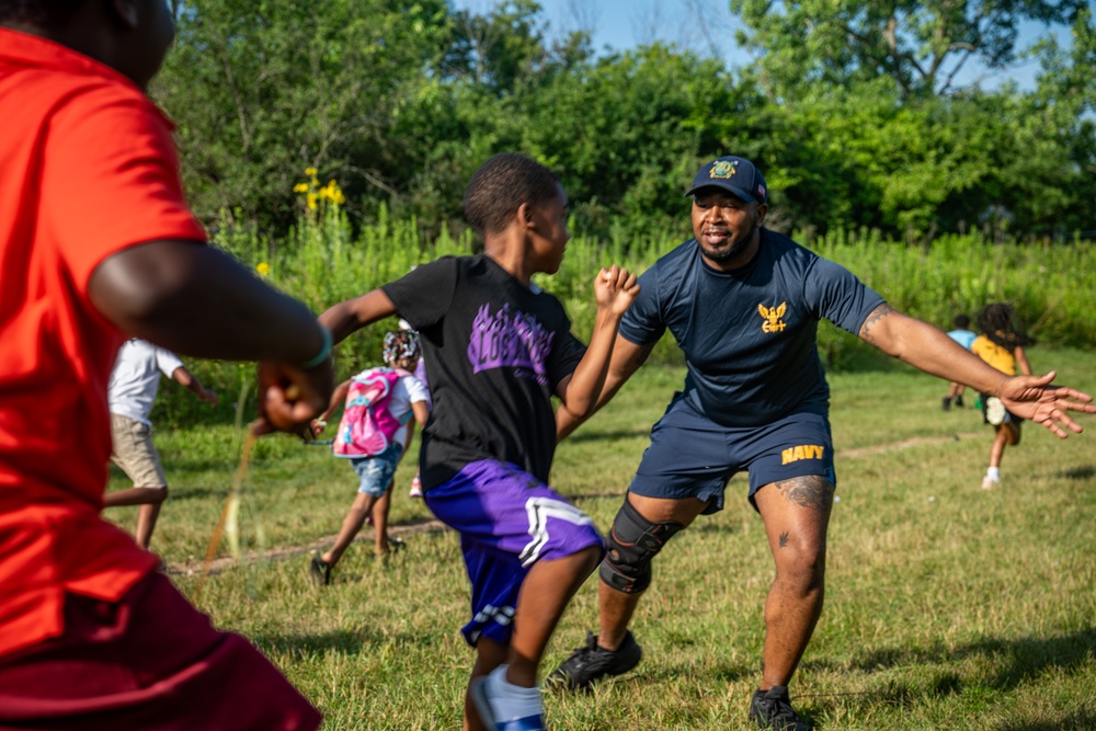 Sailors visit YMCA Day Camp during Navy Week Milwaukee 2025