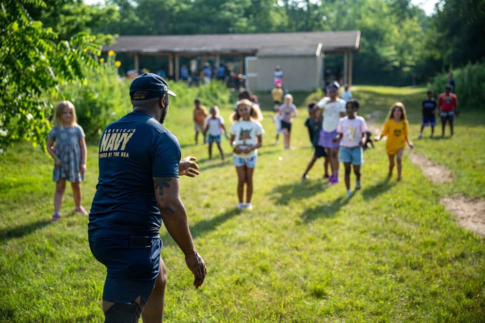 Sailors visit YMCA Day Camp during Navy Week Milwaukee 2025