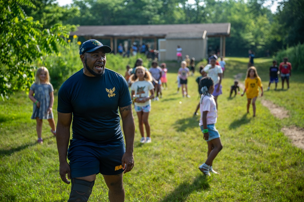 Sailors visit YMCA Day Camp during Navy Week Milwaukee 2025