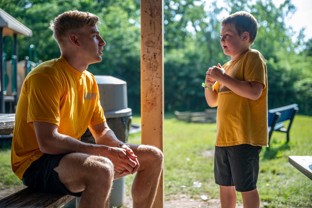 Sailors Visit YMCA Day Camp during Navy Week Milwaukee