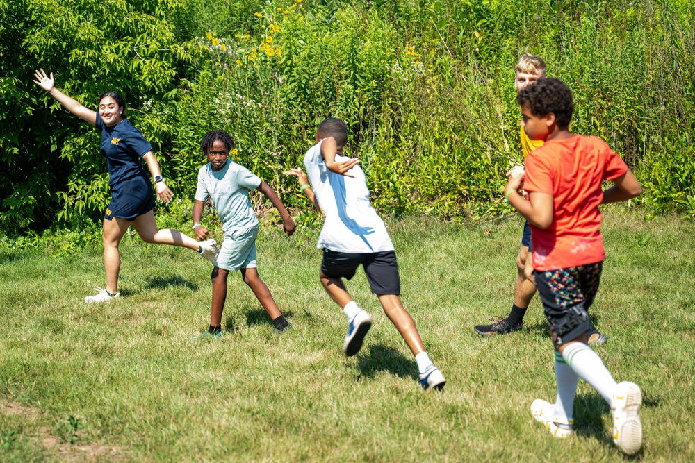 Sailors visit YMCA Day Camp during Navy Week Milwaukee 2025