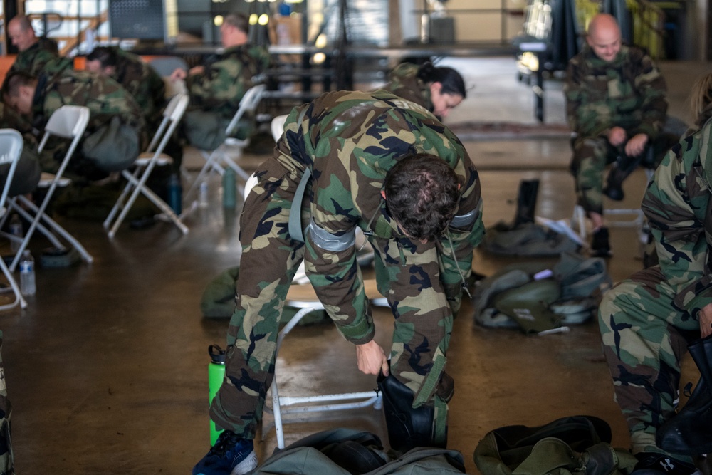 118th Wing conduct a Chemical, Biological, Radiological and Nuclear training at the 156th Wing