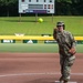 Col. Kerya Reyes throws first pitch in Little League Softball Southeast Tournament