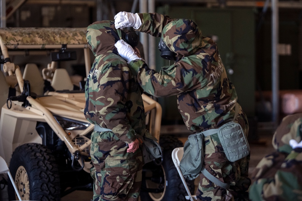 118th Wing conduct a Chemical, Biological, Radiological and Nuclear training at the 156th Wing