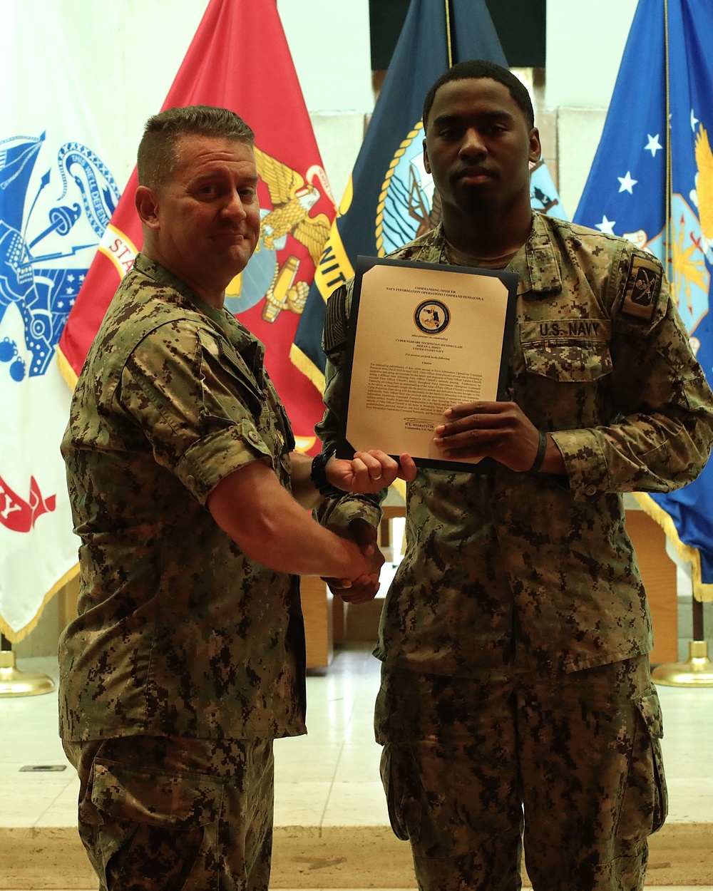 NIOC Pensacola Holds Awards Ceremony for the Month of July