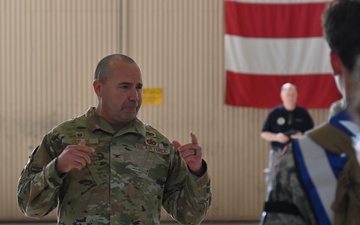 Col. Christopher George talks to New Mexico Civil Air Patrol